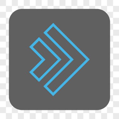 Yön sağ yuvarlak kare düğme