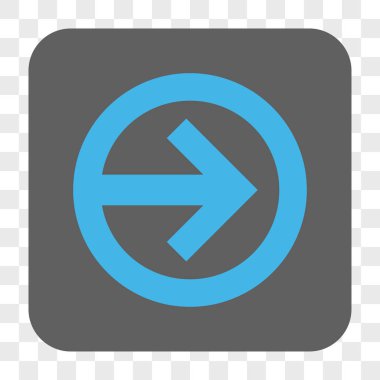 Yön sağ yuvarlak kare düğme