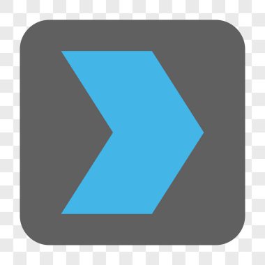 Yön sağ yuvarlak kare düğme