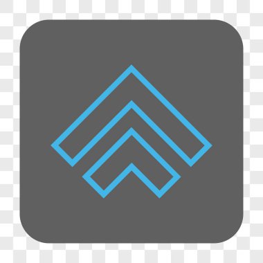 Yön yukarı yuvarlak kare düğme