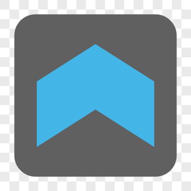 Yön yukarı yuvarlak kare düğme