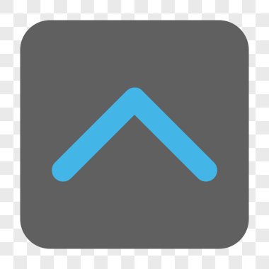 Yön yukarı yuvarlak kare düğme