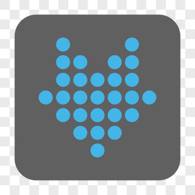 Yuvarlatılmış Kare düğme aşağı noktalı ok