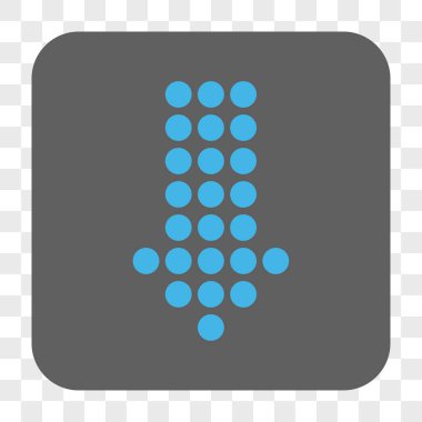 Yuvarlatılmış Kare düğme aşağı noktalı ok