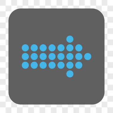 Noktalı ok sağ yuvarlak kare düğme