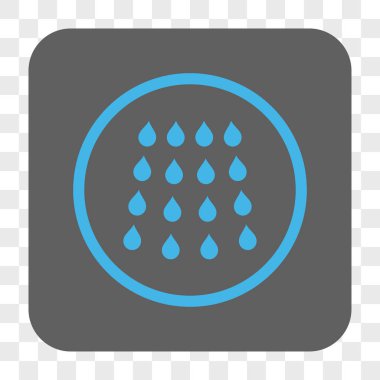 Damla kare düğme yuvarlak