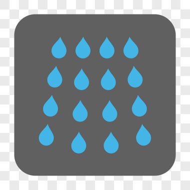 Damla kare düğme yuvarlak