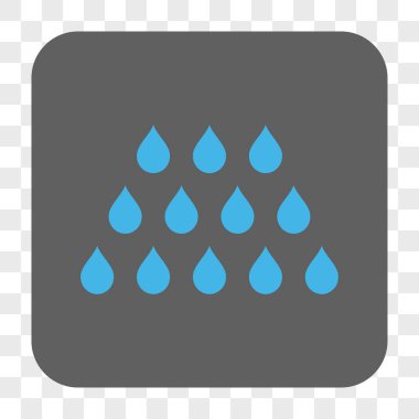 Damla kare düğme yuvarlak