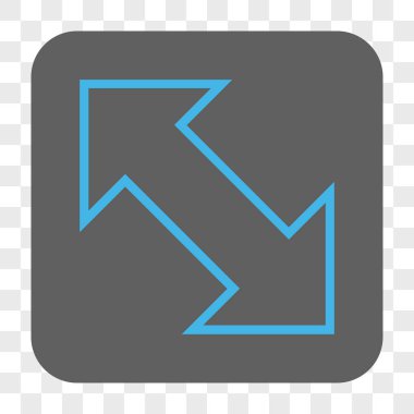 Exchange çapraz kare düğme yuvarlak