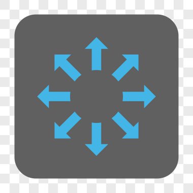 Genişletin okları yuvarlak kare düğme