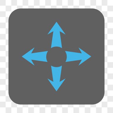 Genişletin okları yuvarlak kare düğme