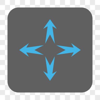 Genişletin okları yuvarlak kare düğme