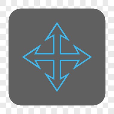 Genişletin okları yuvarlak kare düğme