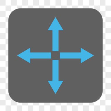 Genişletin okları yuvarlak kare düğme