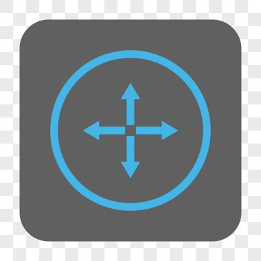 Genişletin okları yuvarlak kare düğme