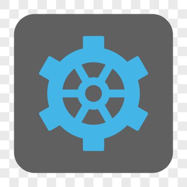 Dişli yuvarlak kare düğme