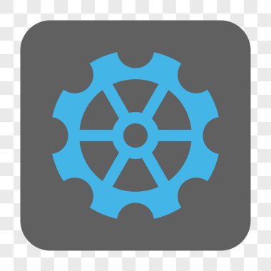 Dişli yuvarlak kare düğme