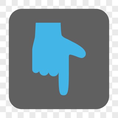 El işaretçisi yuvarlatılmış kare düğmesini basılı