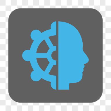 Akıl yuvarlak kare düğme