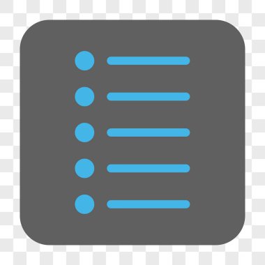 Öğeleri yuvarlak kare düğme