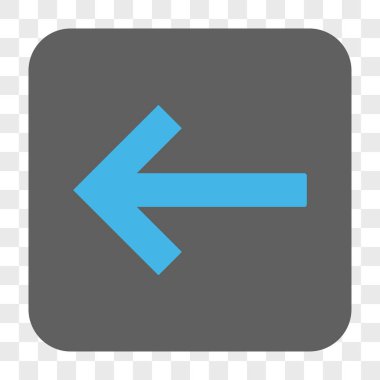 Sol ok yuvarlak kare düğme