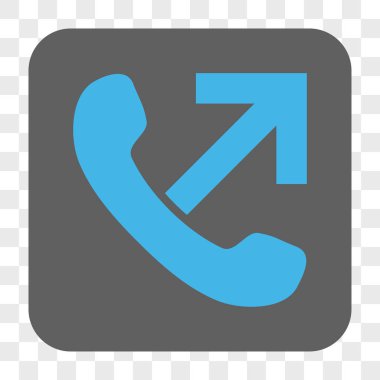 Çağrı giden yuvarlak kare düğme