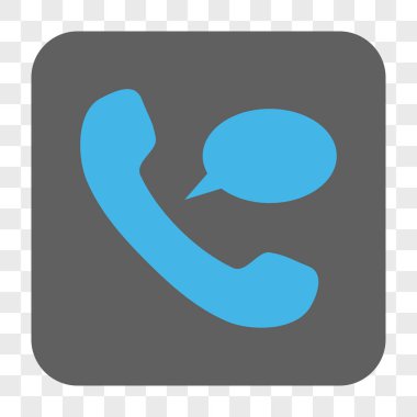 Telefon mesajı yuvarlak kare düğme