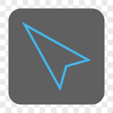 İşaretçi sol kadar kare düğme yuvarlak