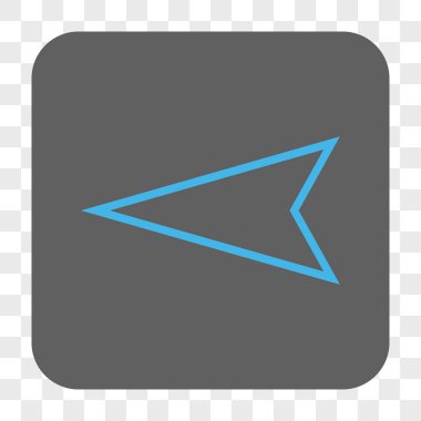 İşaretçi sol yuvarlak kare düğme