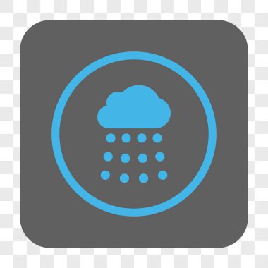 Yağmur bulutu yuvarlak kare düğme