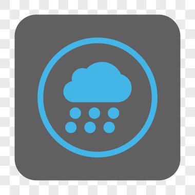 Yağmur bulutu yuvarlak kare düğme