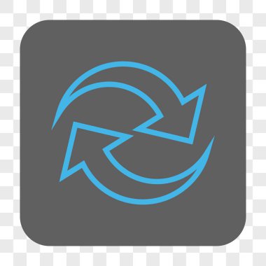 Yenile okları yuvarlak kare düğmesi