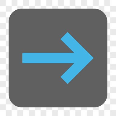 Sağ ok yuvarlak kare düğme