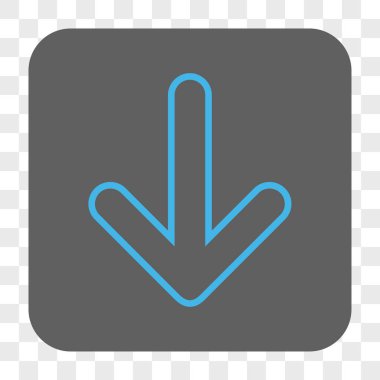 Yuvarlatılmış Kare düğme aşağı yönlü ok