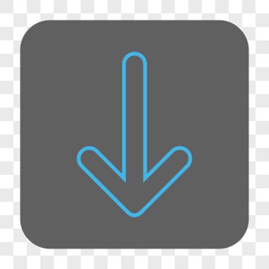 Yuvarlatılmış Kare düğme aşağı yönlü ok