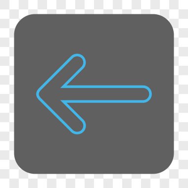 Yuvarlak ok sol yuvarlak kare düğme