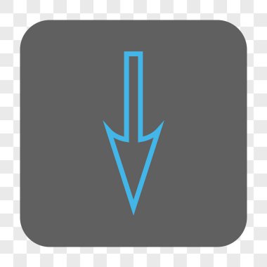 Yuvarlatılmış Kare düğme aşağı ok keskin