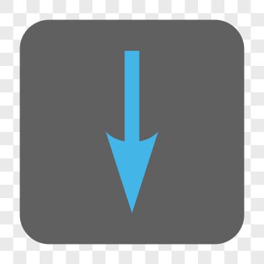 Yuvarlatılmış Kare düğme aşağı ok keskin