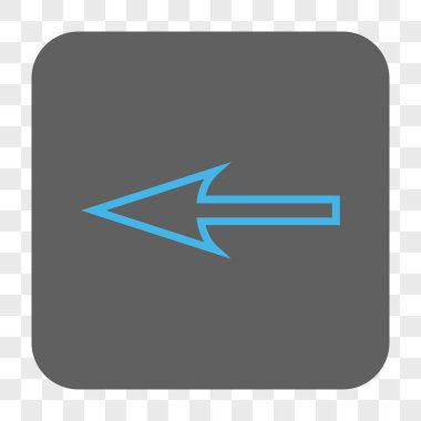 Keskin ok sol yuvarlak kare düğme