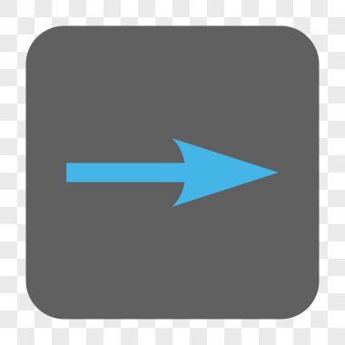 Keskin ok sağ yuvarlak kare düğme