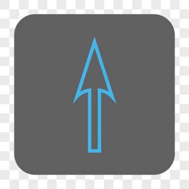 Yuvarlatılmış Kare düğmesini yukarı ok keskin