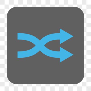 Shuffle oklar sağ yuvarlak kare düğme