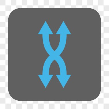 Shuffle okları dikey yuvarlak kare düğme