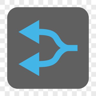 Split oklar sola yuvarlak kare düğme