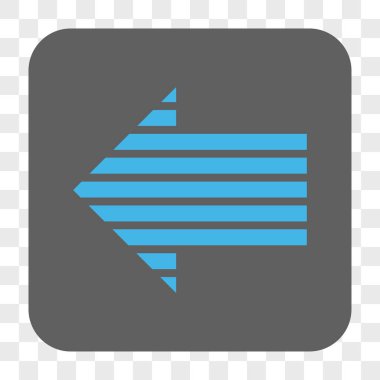 Şerit ok sol yuvarlak kare düğme