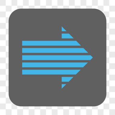 Şerit ok sağ yuvarlak kare düğme