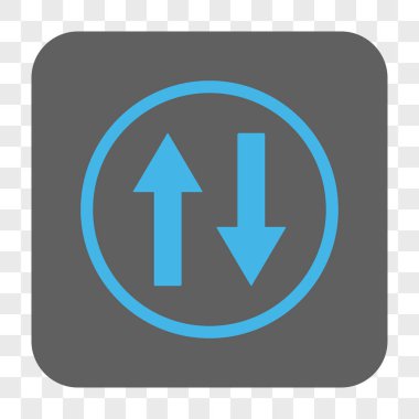 Dikey Çevir okları yuvarlak kare düğme