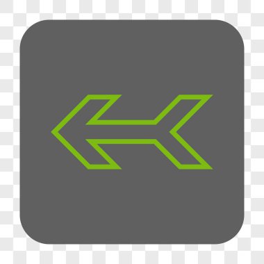 Ok sol yuvarlak kare düğme