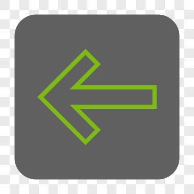 Ok sol yuvarlak kare düğme