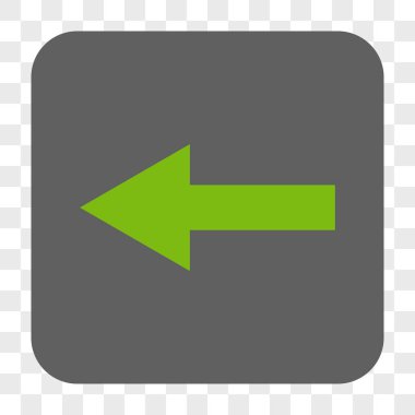 Ok sol yuvarlak kare düğme